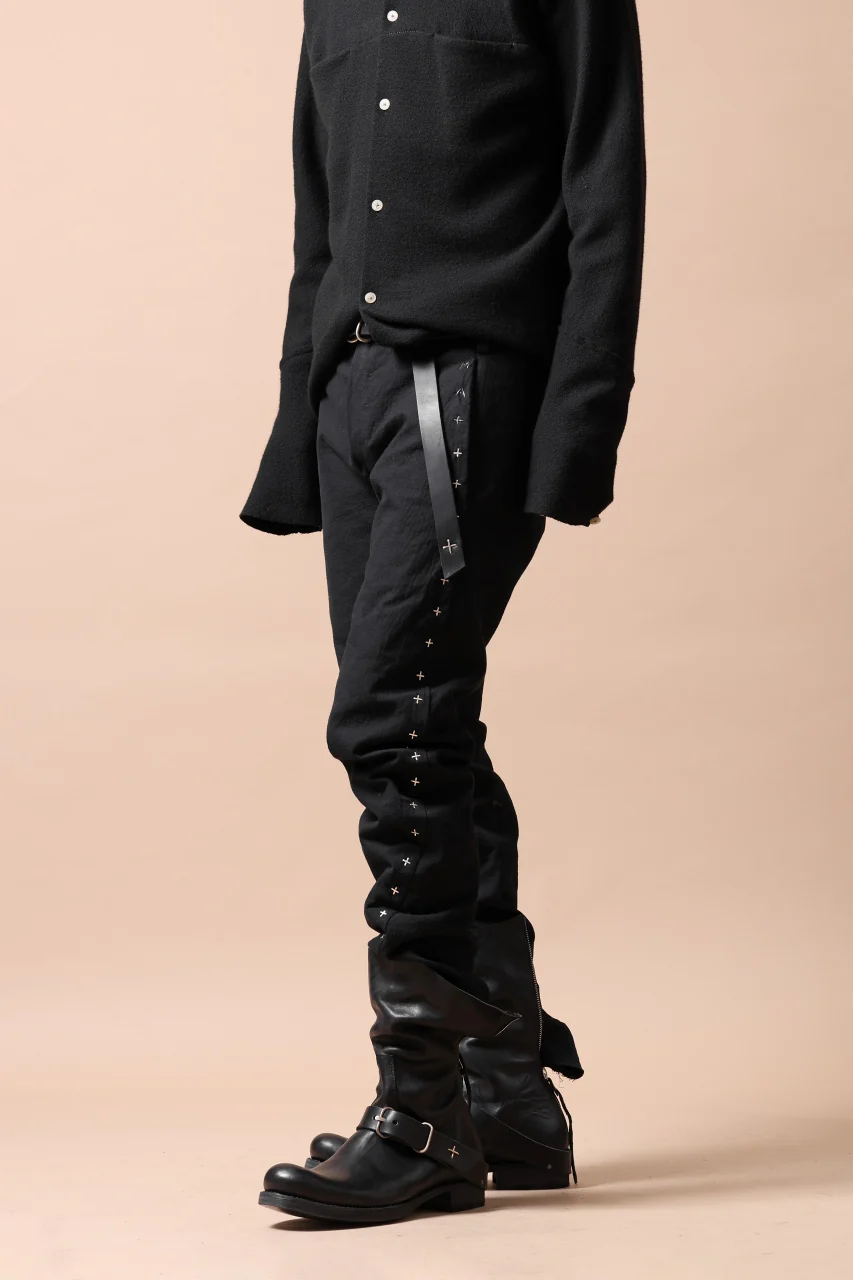 m.a+ 3 pocket silver cross studds tight pants / P1CM/S/CM4 (BLACK) - Image 31