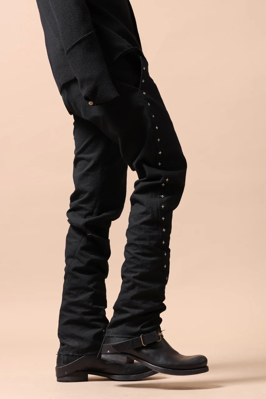 m.a+ 3 pocket silver cross studds tight pants / P1CM/S/CM4 (BLACK) - Image 37