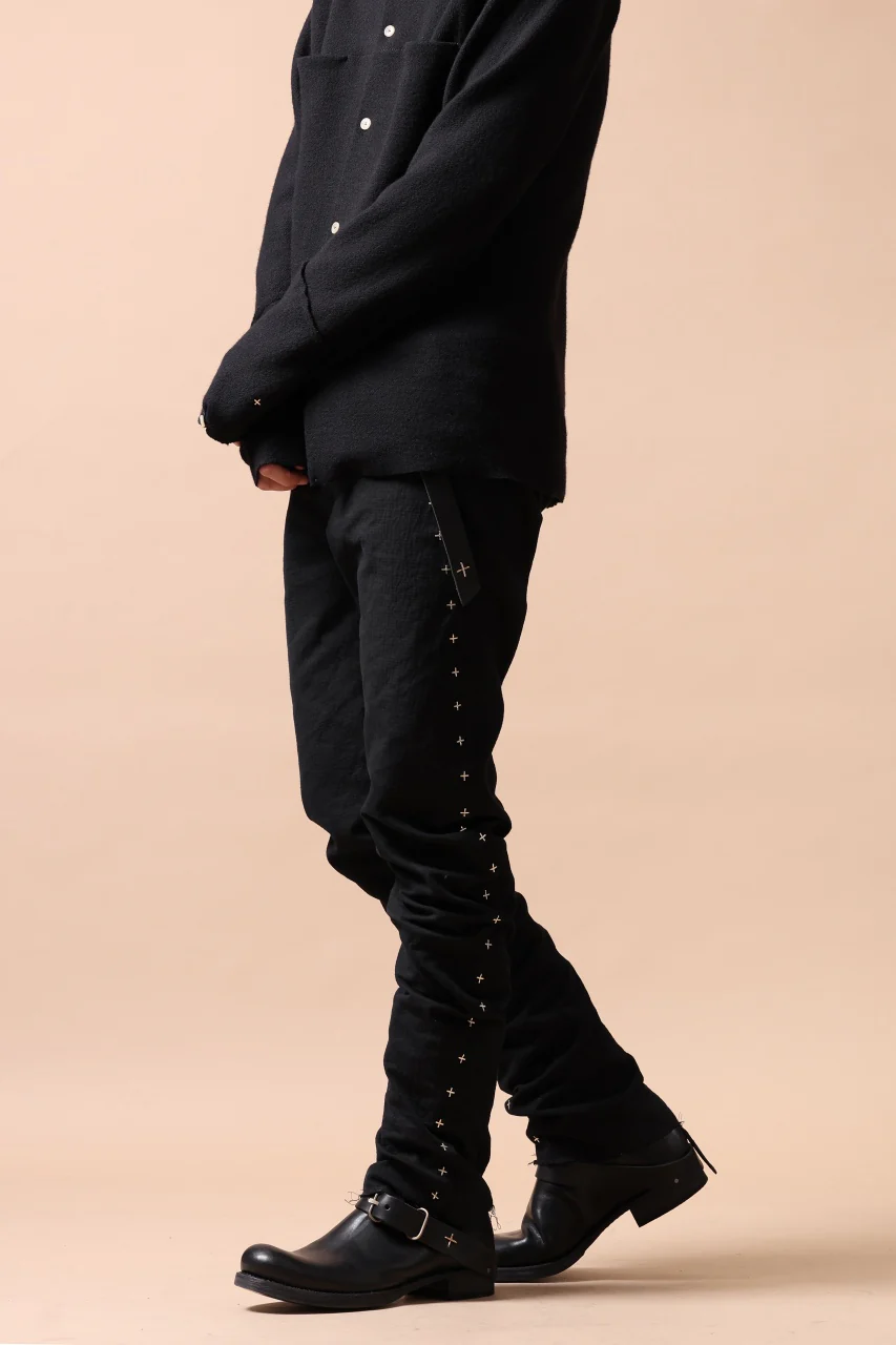 m.a+ 3 pocket silver cross studds tight pants / P1CM/S/CM4 (BLACK) - Image 38