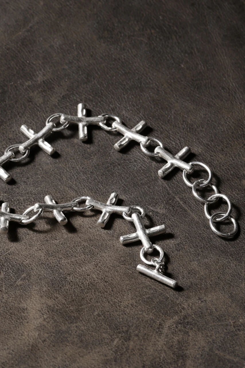 m.a+ cross multiple silver cross bracelet / AB+++ AG (SILVER) - Image 12