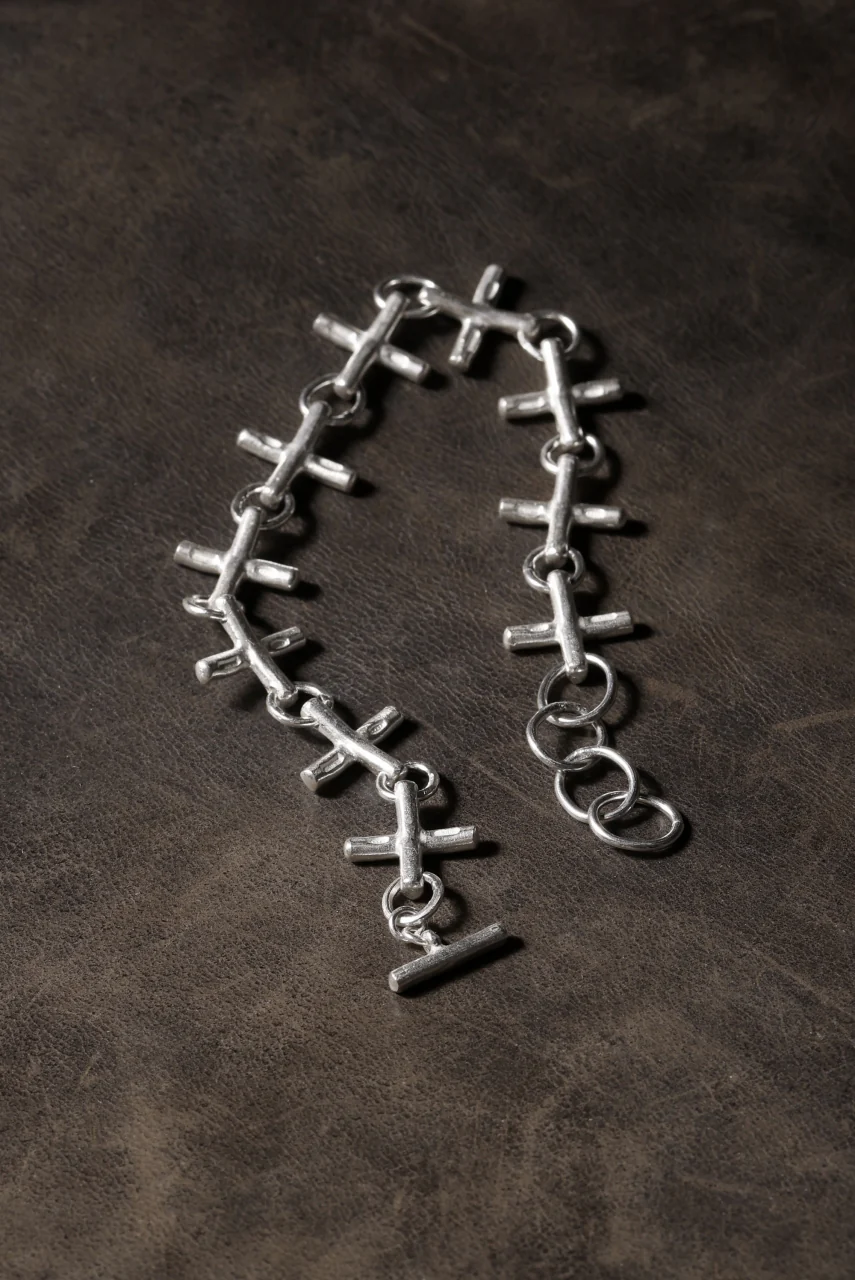 m.a+ cross multiple silver cross bracelet / AB+++ AG (SILVER) - Image 17