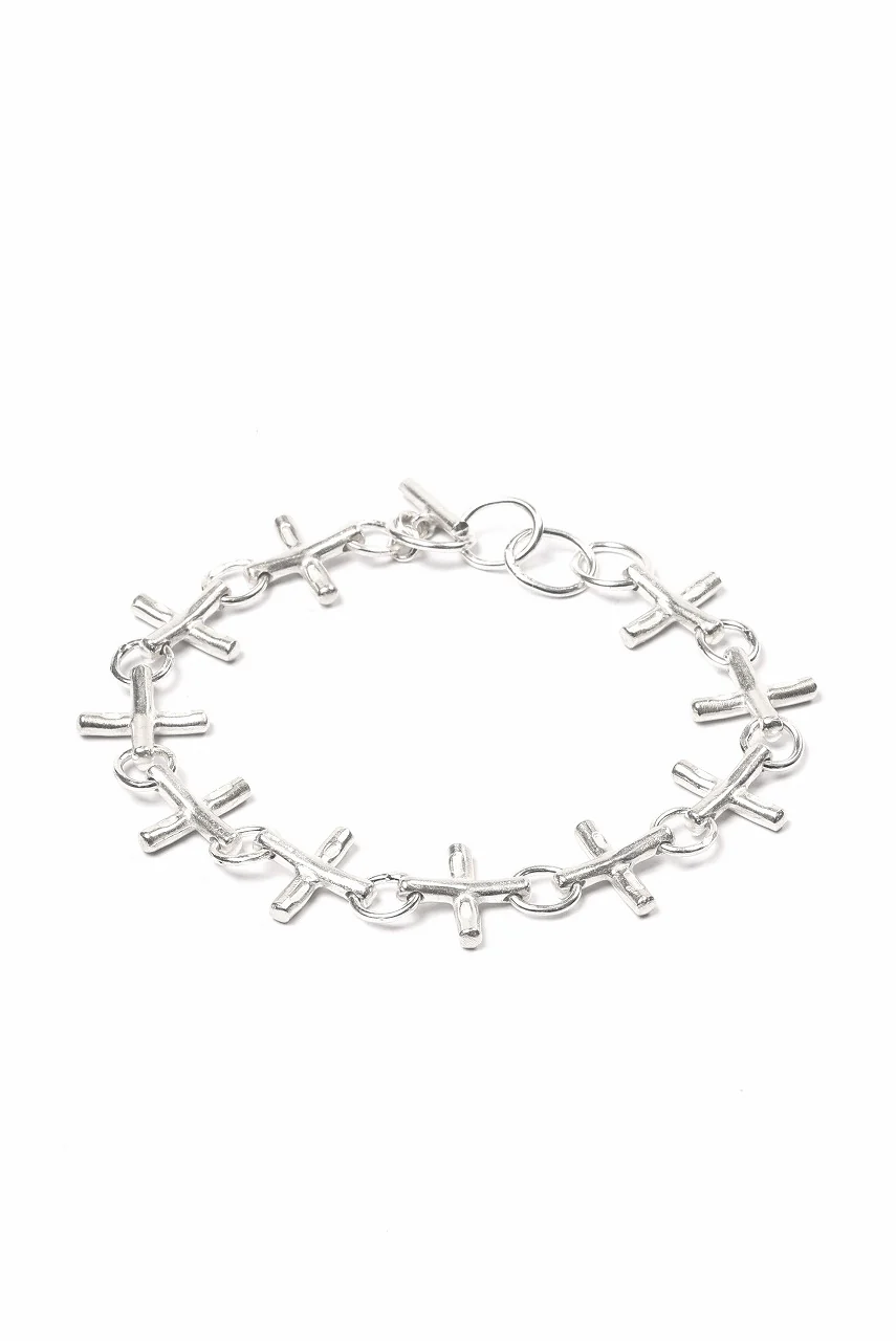 m.a+ cross multiple silver cross bracelet / AB+++ AG (SILVER) - Image 3