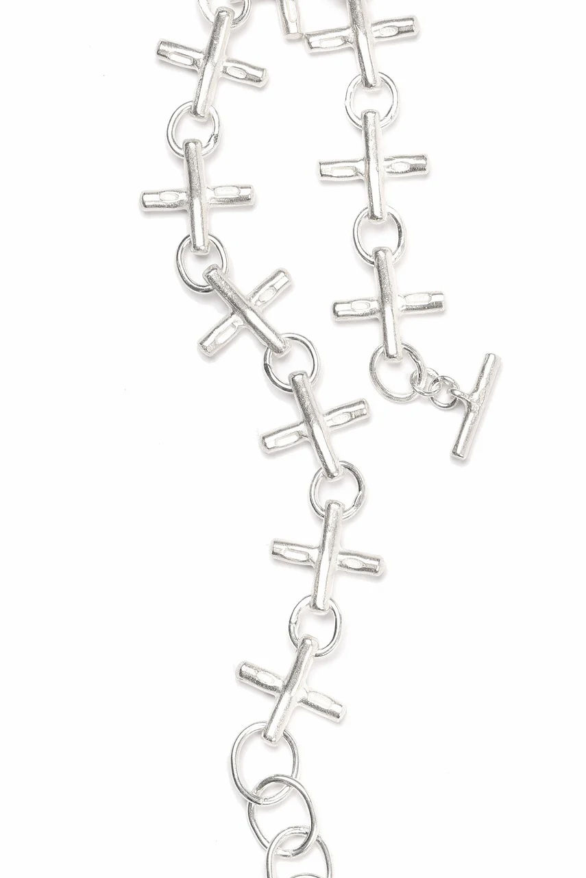 m.a+ cross multiple silver cross bracelet / AB+++ AG (SILVER) - Image 9