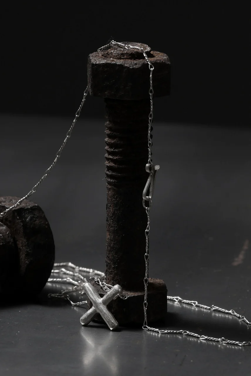 m.a+ cross pendant 60cm chain / AC60/C5/AG (SILVER) - Image 24