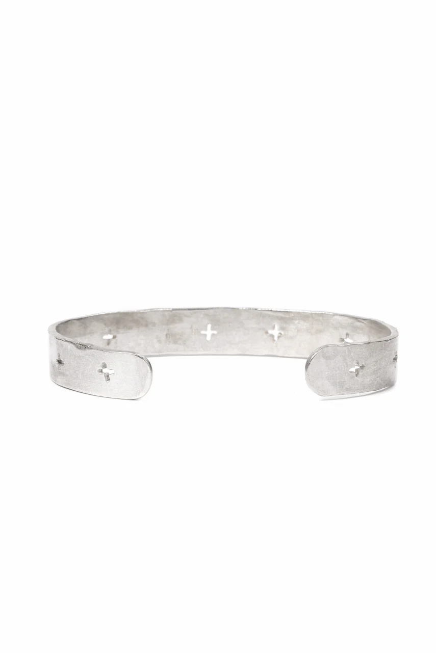 m.a+ cross punched silver bracelet / AB15/AG (SILVER) - Image 8