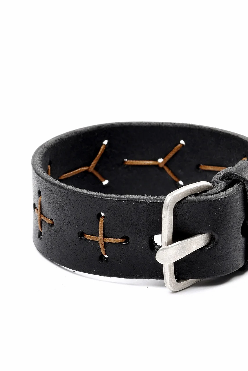 m.a+ cross stitched med wrist band / A-F8E1 GR 3,0 (BLACK) - Image 15