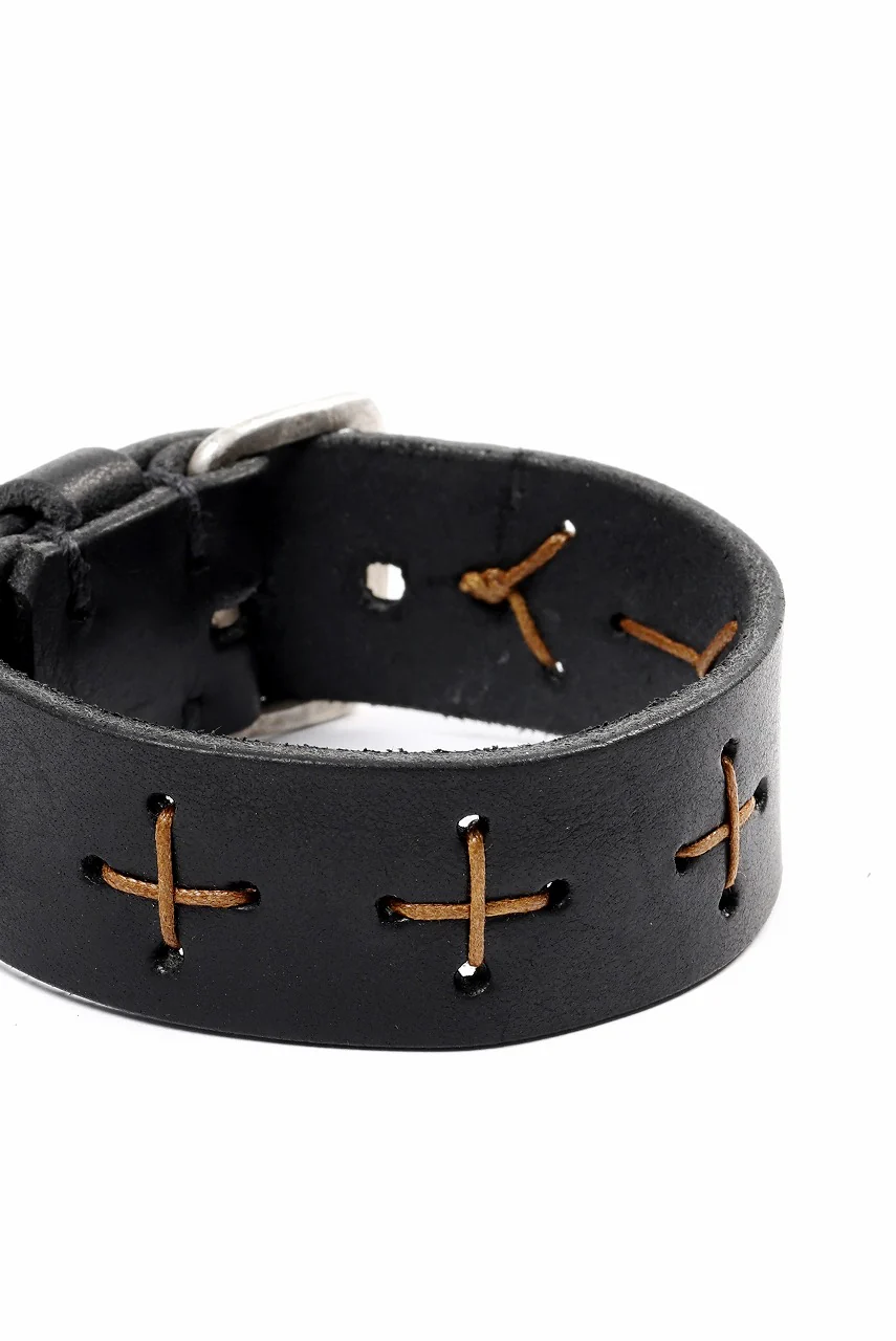 m.a+ cross stitched med wrist band / A-F8E1 GR 3,0 (BLACK) - Image 16