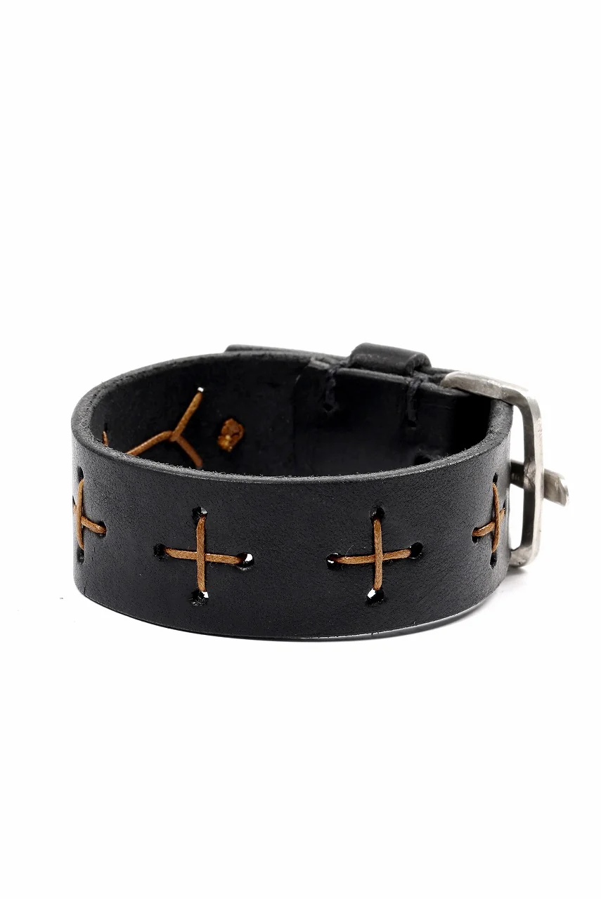 m.a+ cross stitched med wrist band / A-F8E1 GR 3,0 (BLACK) - Image 6