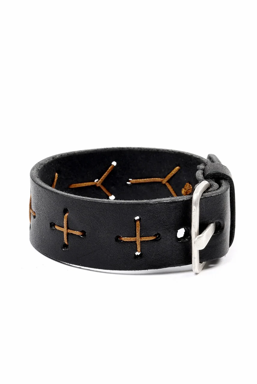 m.a+ cross stitched med wrist band / A-F8E1 GR 3,0 (BLACK) - Image 7