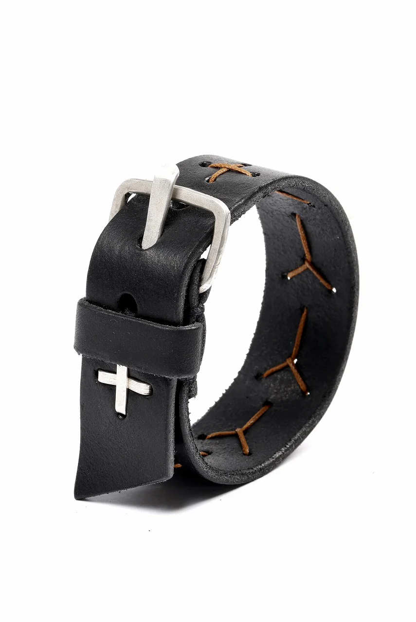 m.a+ cross stitched med wrist band / A-F8E1 GR 3,0 (BLACK) - Image 8