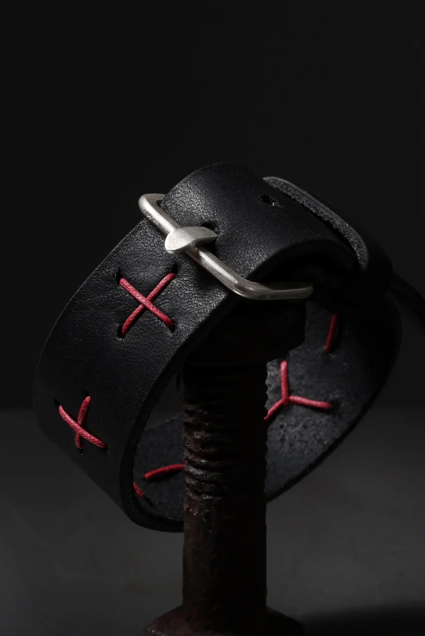 m.a+ cross stitched med wrist band / A-F8E1/GR 3,0 (BLACK) - Image 13