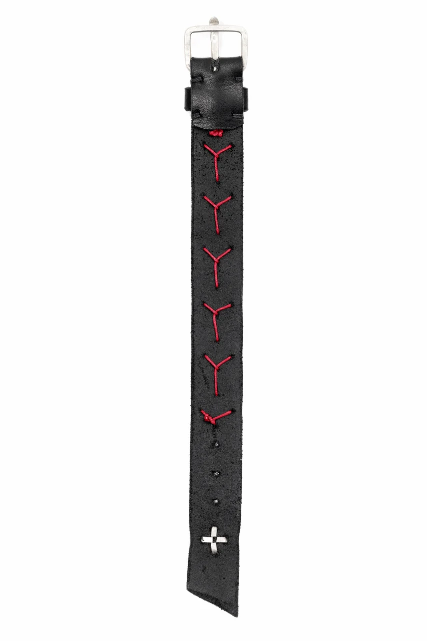 m.a+ cross stitched med wrist band / A-F8E1/GR 3,0 (BLACK) - Image 7