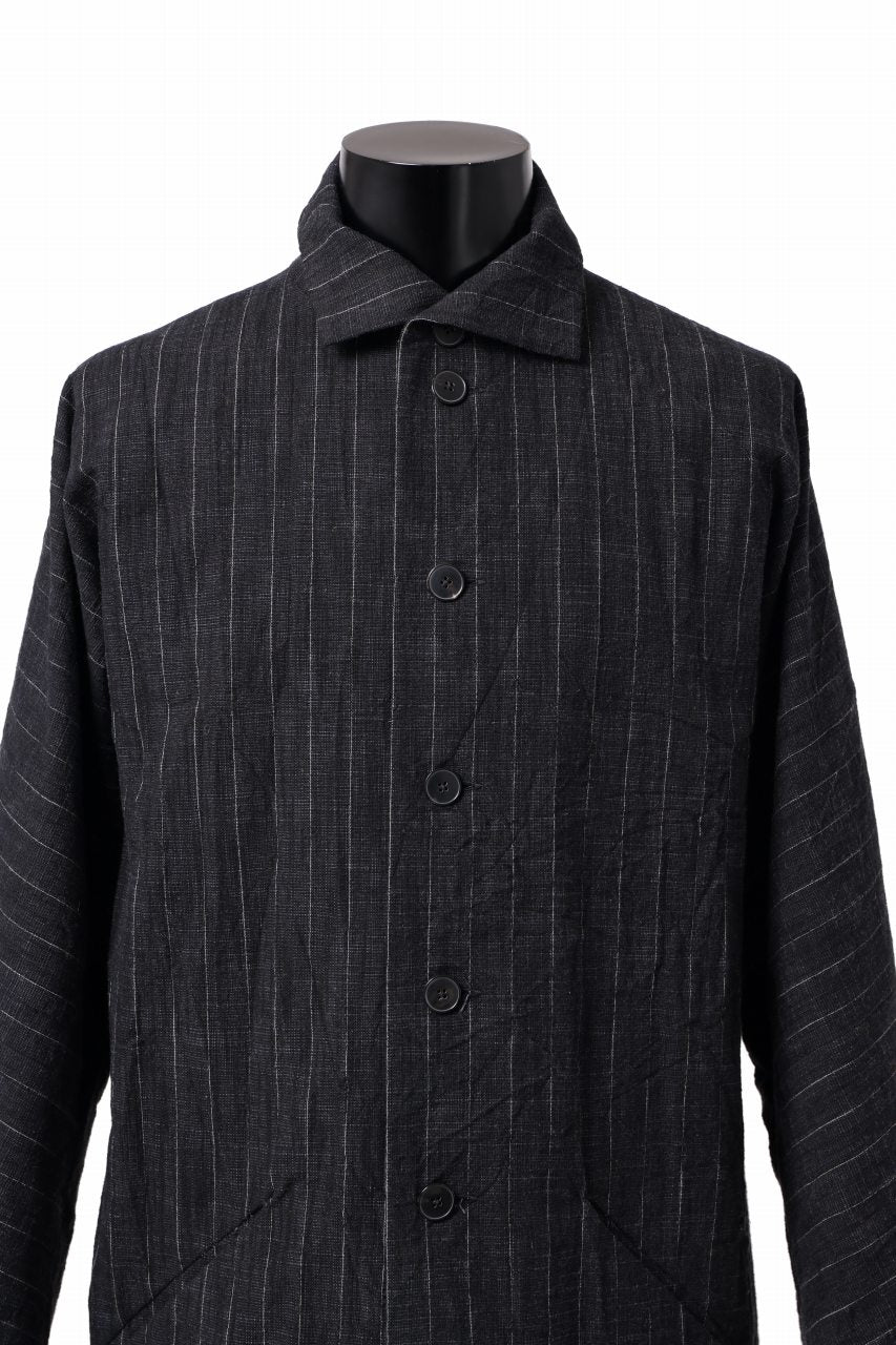 m.a+ diagonal pocket medium fit coat / C256/CWST (BLACK/WHITE) - Image 12