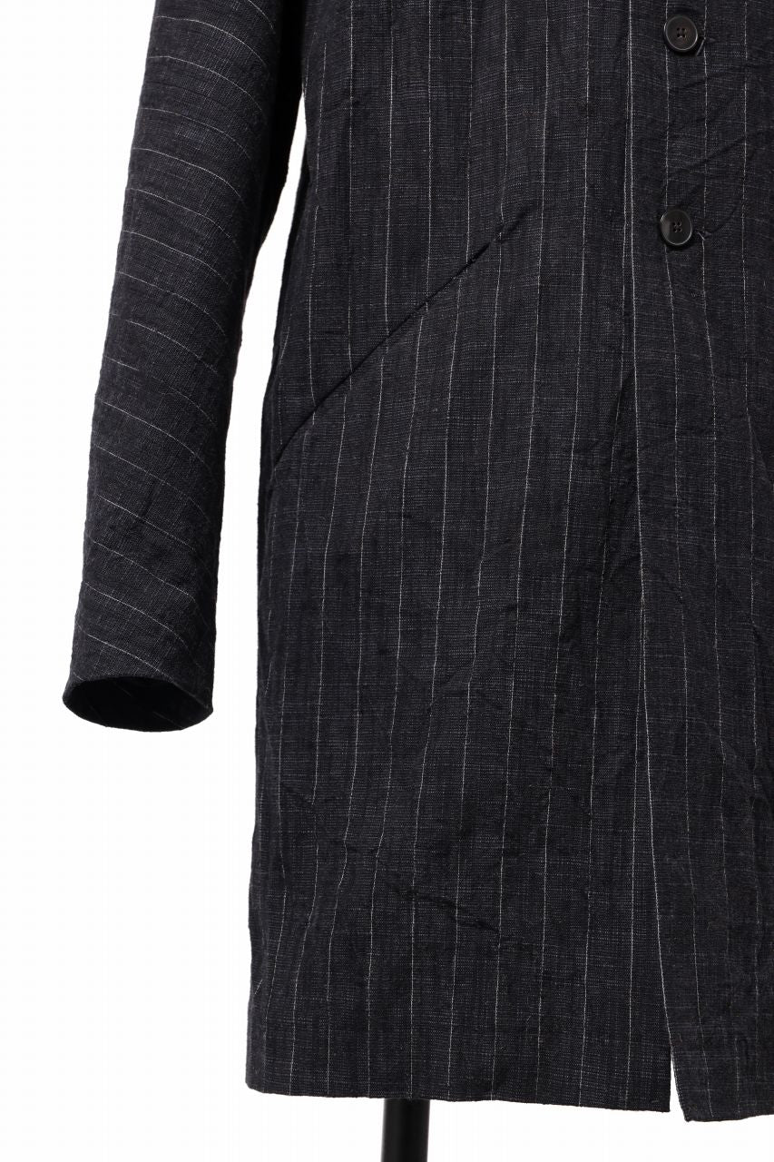 m.a+ diagonal pocket medium fit coat / C256/CWST (BLACK/WHITE) - Image 14