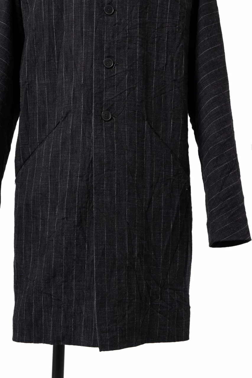 m.a+ diagonal pocket medium fit coat / C256/CWST (BLACK/WHITE) - Image 16