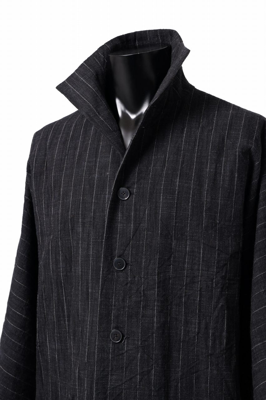 m.a+ diagonal pocket medium fit coat / C256/CWST (BLACK/WHITE) - Image 18