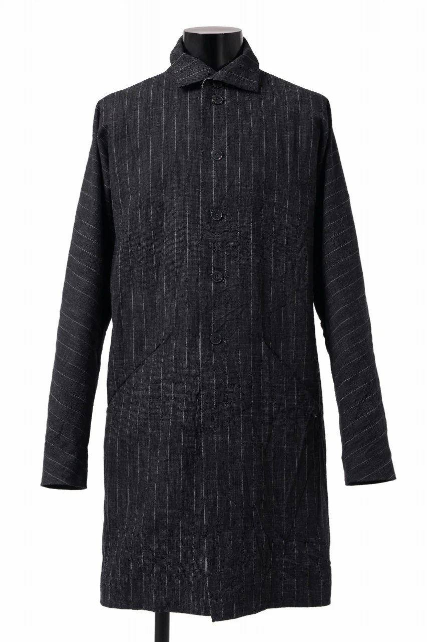 m.a+ diagonal pocket medium fit coat / C256/CWST (BLACK/WHITE) - Image 3
