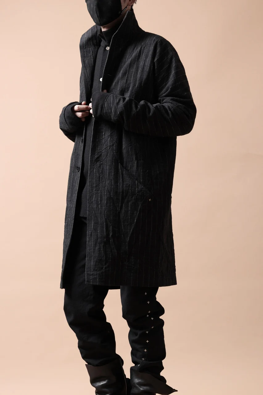m.a+ diagonal pocket medium fit coat / C256/CWST (BLACK/WHITE) - Image 31