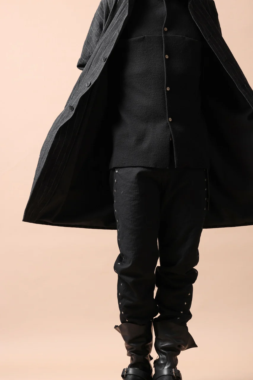 m.a+ diagonal pocket medium fit coat / C256/CWST (BLACK/WHITE) - Image 34