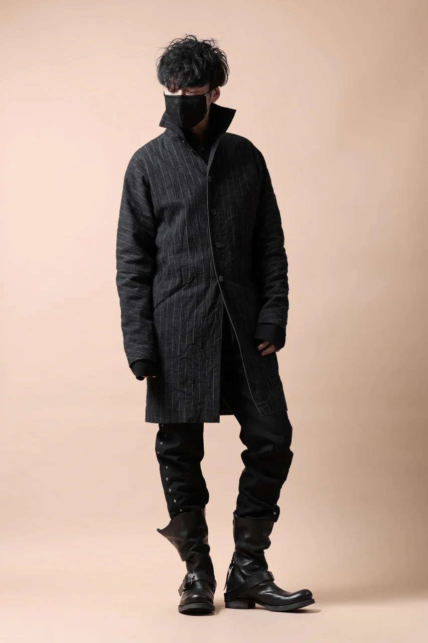 m.a+ diagonal pocket medium fit coat / C256/CWST (BLACK/WHITE) - Image 35