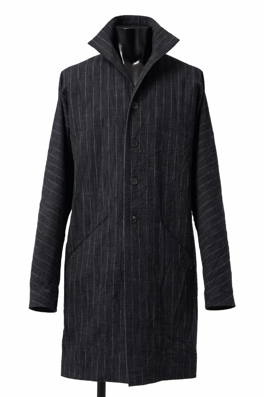 m.a+ diagonal pocket medium fit coat / C256/CWST (BLACK/WHITE) - Image 4