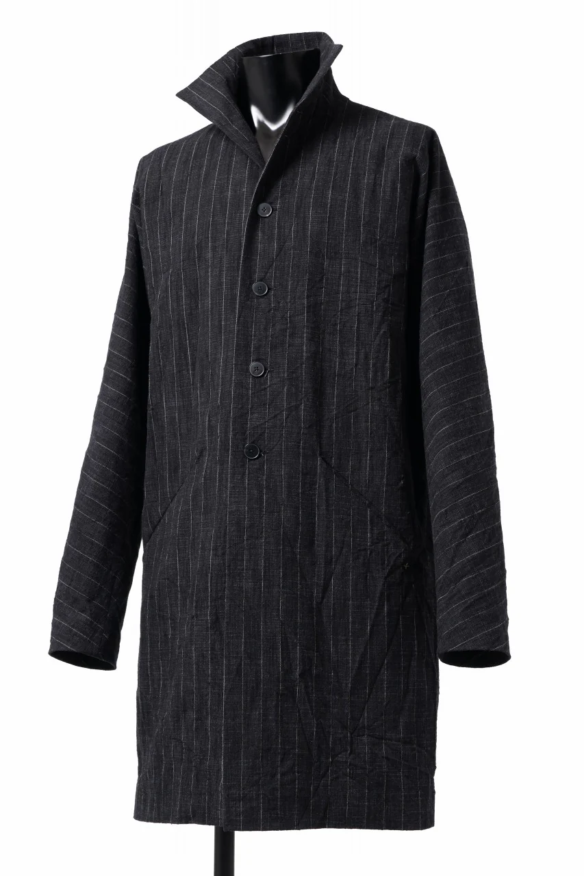 m.a+ diagonal pocket medium fit coat / C256/CWST (BLACK/WHITE) - Image 5