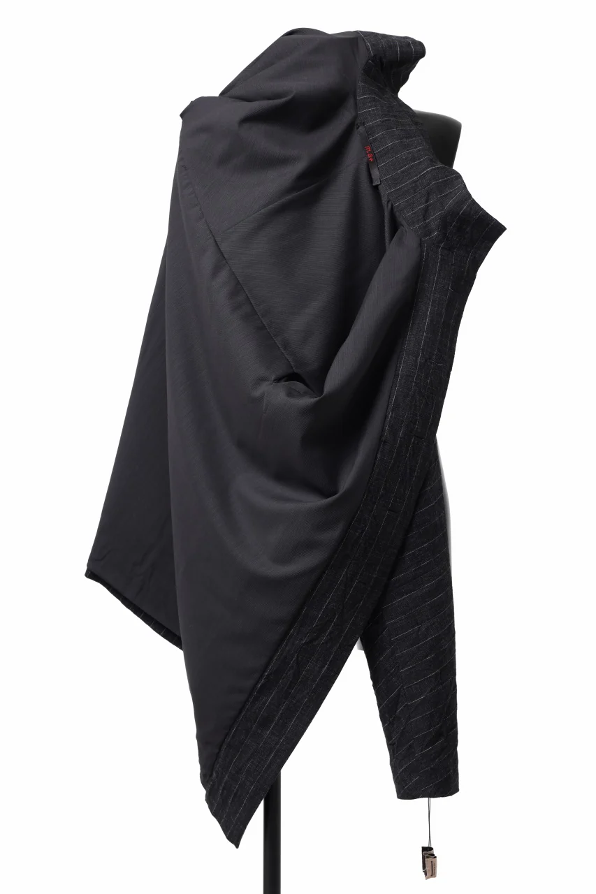 m.a+ diagonal pocket medium fit coat / C256/CWST (BLACK/WHITE) - Image 9