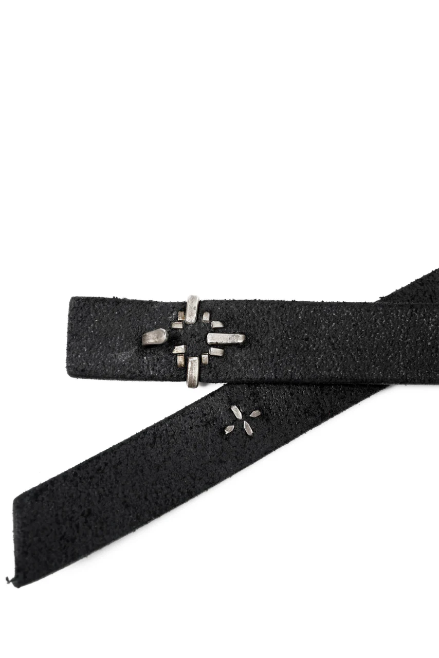 m.a+ double cross buckle skinny belt / EX+1B/GR3,0 (BLACK) - Image 10