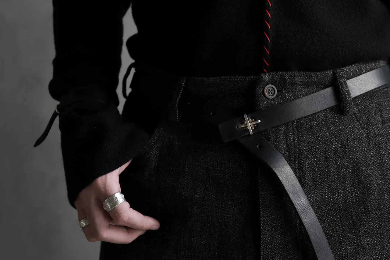 m.a+ double cross buckle skinny belt / EX+1B/GR3,0 (BLACK) - Image 15