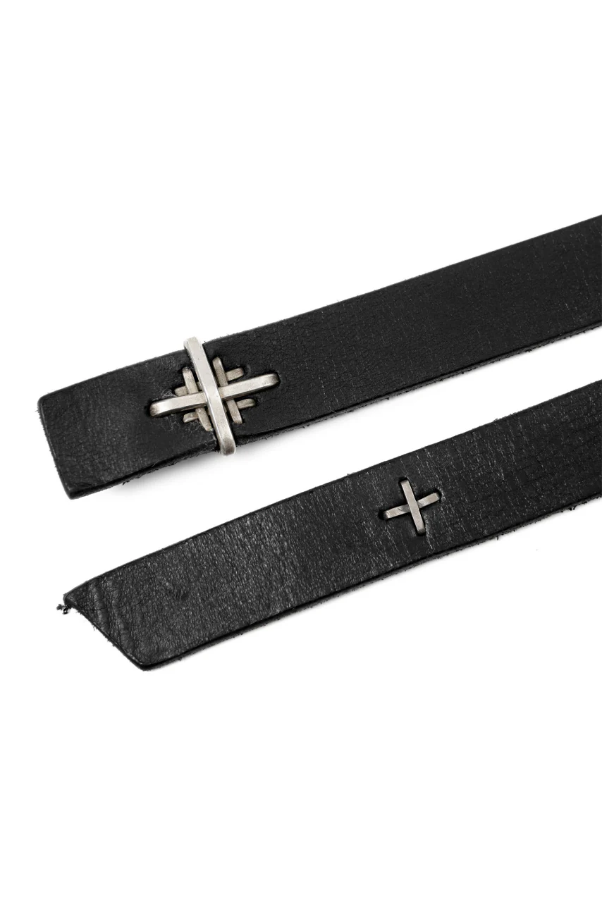 m.a+ double cross buckle skinny belt / EX+1B/GR3,0 (BLACK) - Image 9
