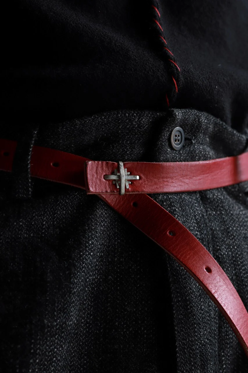 m.a+ double cross buckle skinny belt / EX+1B/GR3,0 (CHILI RED) - Image 13