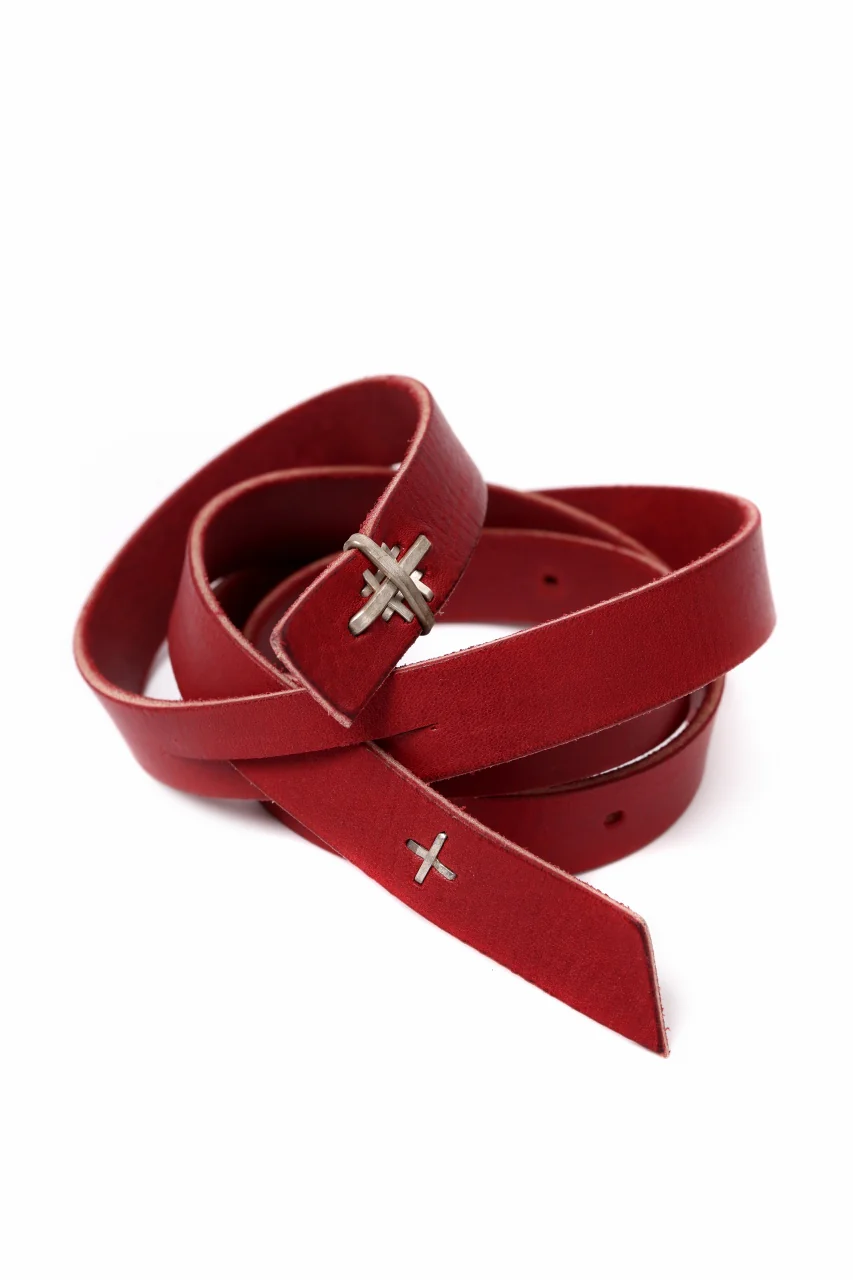 m.a+ double cross buckle skinny belt / EX+1B/GR3,0 (CHILI RED) - Image 6