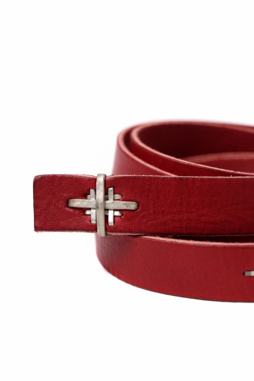 m.a+ double cross buckle skinny belt / EX+1B/GR3,0 (CHILI RED) - Image 8