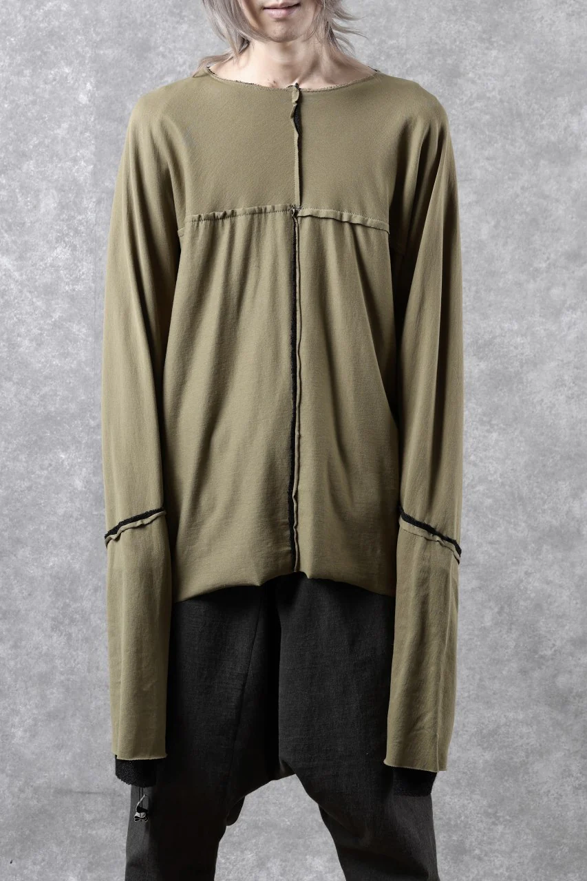m.a+ double one piece long sleeve knit & t-shirt / T211DM/VLOH/JCL1 (BLACK/WOOD BROWN) - Image 23