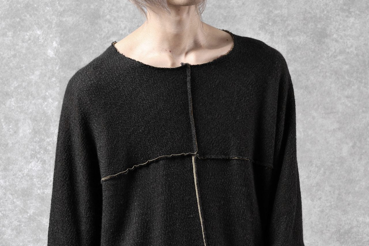 m.a+ double one piece long sleeve knit & t-shirt / T211DM/VLOH/JCL1 (BLACK/WOOD BROWN) - Image 25