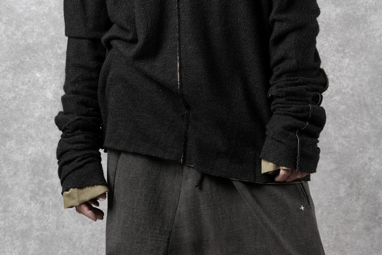 m.a+ double one piece long sleeve knit & t-shirt / T211DM/VLOH/JCL1 (BLACK/WOOD BROWN) - Image 26