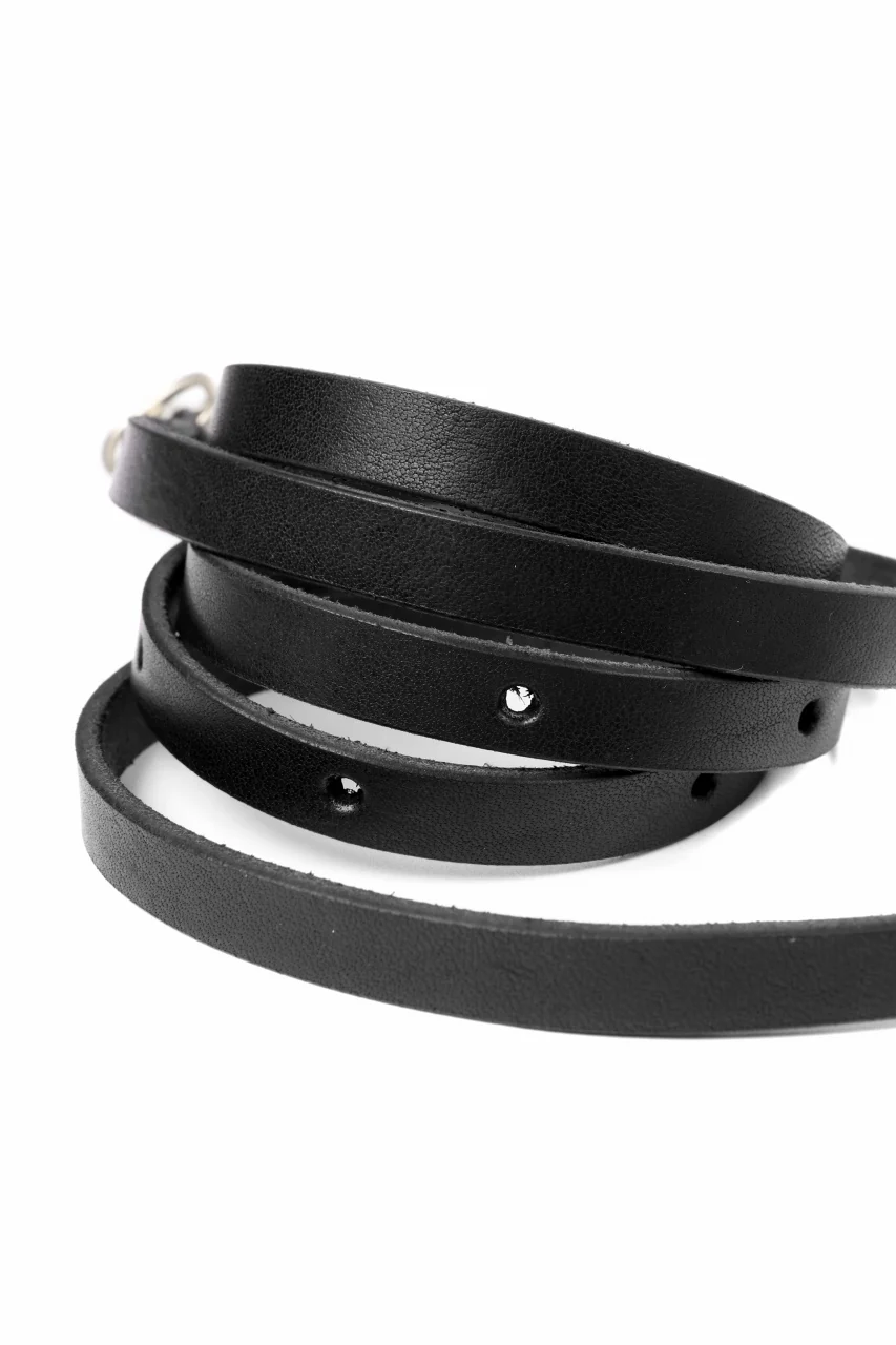 m.a+ double oval buckle extra thin belt / EL1Z/GR3,0 (BLACK) - Image 10