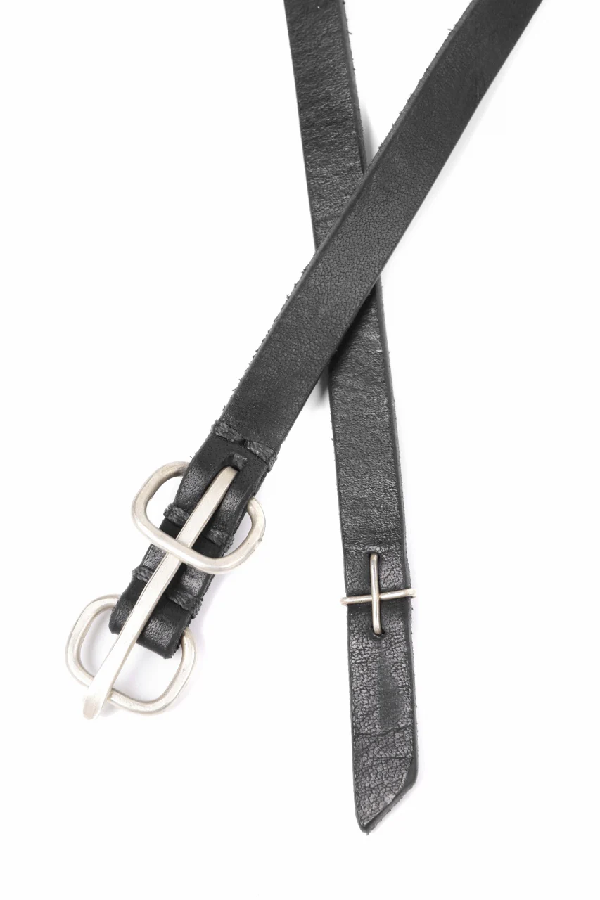 m.a+ double oval buckle extra thin belt / EL1Z/GR3,0 (BLACK) - Image 12