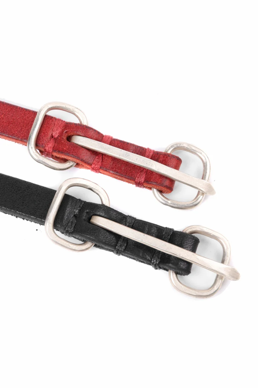 m.a+ double oval buckle extra thin belt / EL1Z/GR3,0 (BLACK) - Image 13