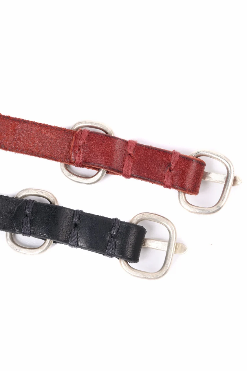 m.a+ double oval buckle extra thin belt / EL1Z/GR3,0 (BLACK) - Image 14