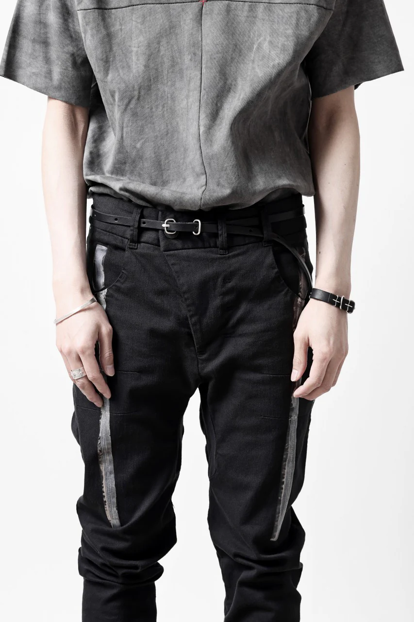 m.a+ double oval buckle extra thin belt / EL1Z/GR3,0 (BLACK) - Image 23