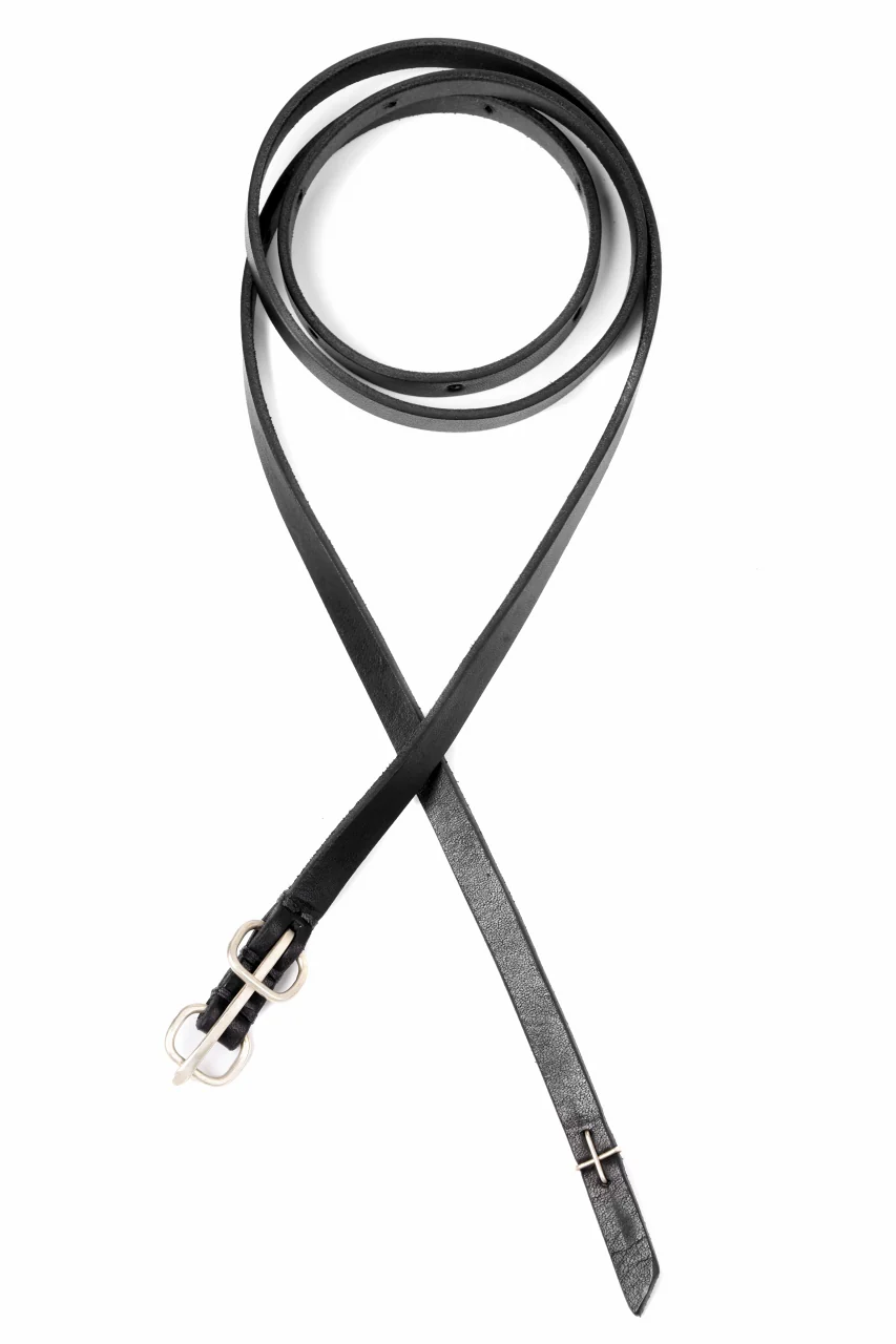 m.a+ double oval buckle extra thin belt / EL1Z/GR3,0 (BLACK) - Image 3