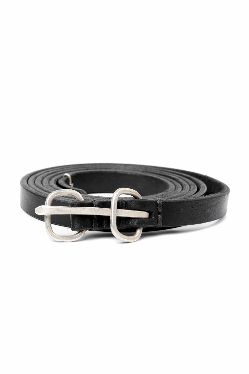 m.a+ double oval buckle extra thin belt / EL1Z/GR3,0 (BLACK) - Image 4