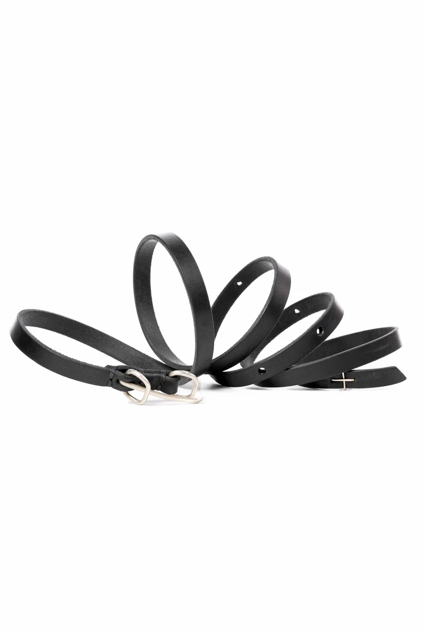 m.a+ double oval buckle extra thin belt / EL1Z/GR3,0 (BLACK) - Image 8