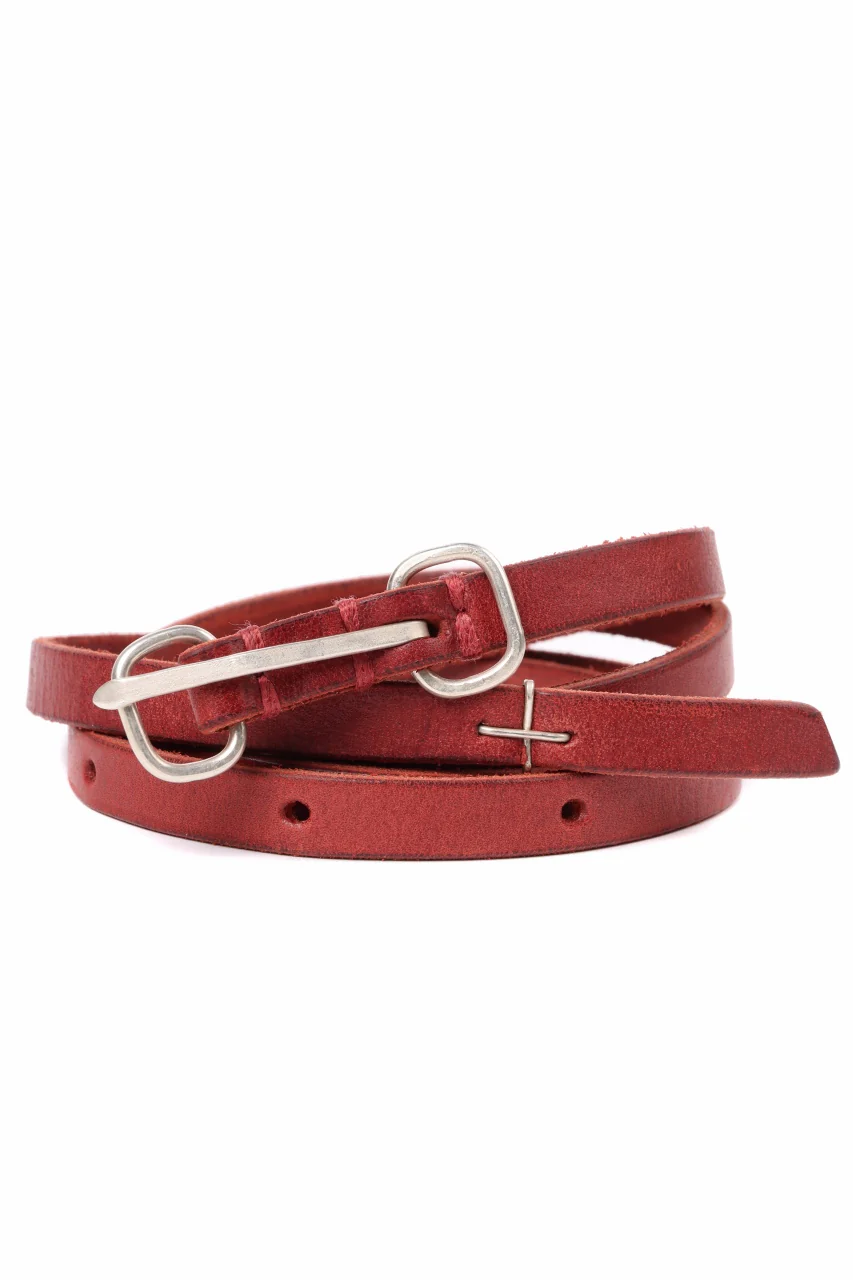 m.a+ double oval buckle extra thin belt / EL1Z/GR3,0 (RUBY RED)