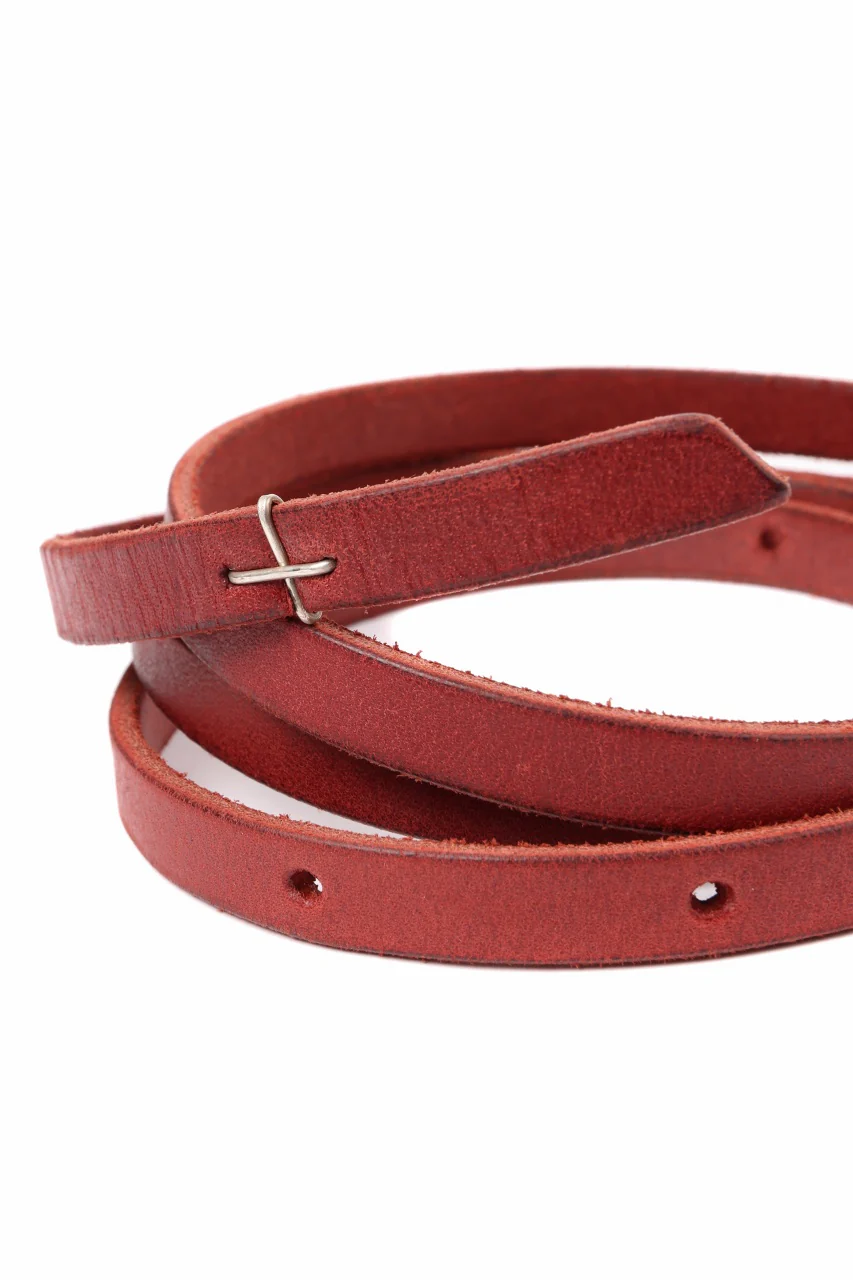 m.a+ double oval buckle extra thin belt / EL1Z/GR3,0 (RUBY RED) - Image 10