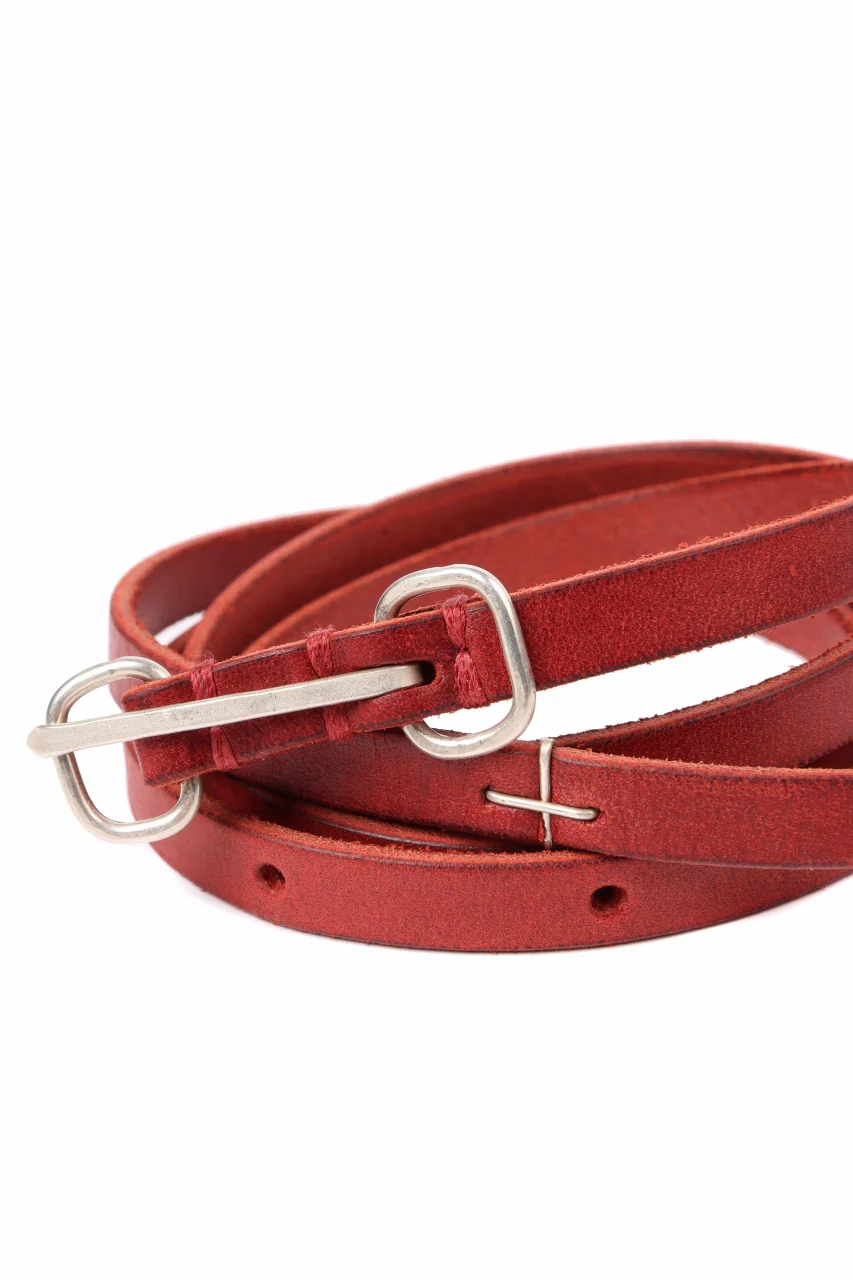 m.a+ double oval buckle extra thin belt / EL1Z/GR3,0 (RUBY RED) - Image 11