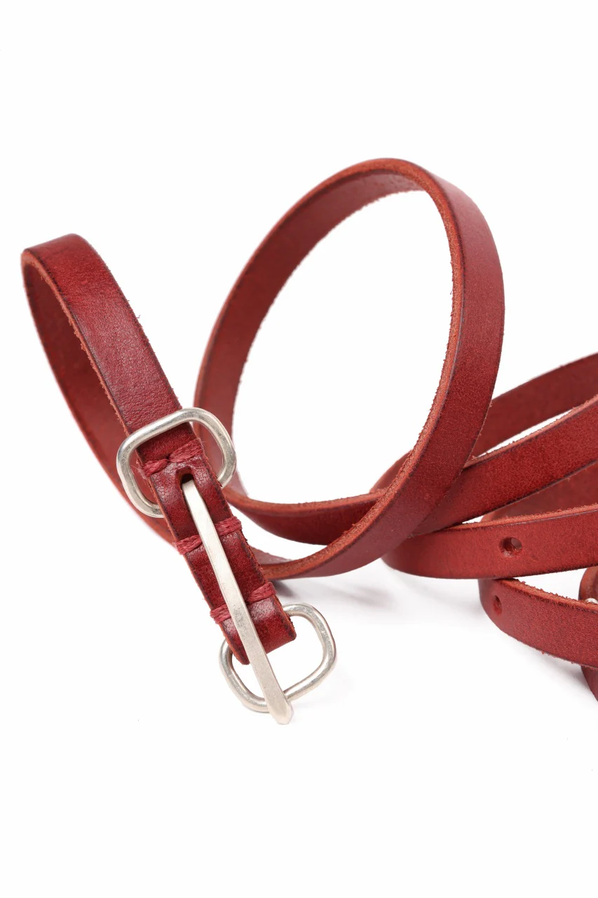 m.a+ double oval buckle extra thin belt / EL1Z/GR3,0 (RUBY RED) - Image 12