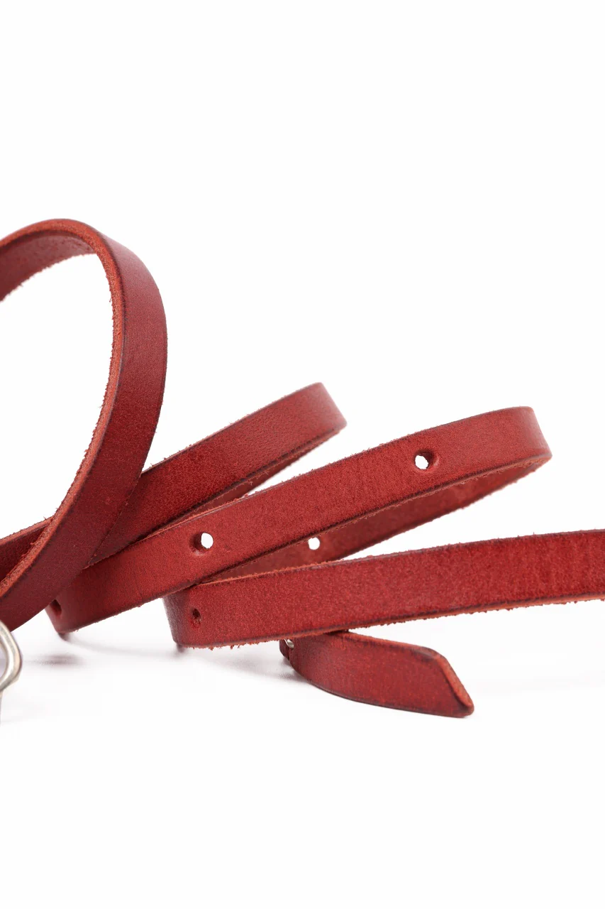 m.a+ double oval buckle extra thin belt / EL1Z/GR3,0 (RUBY RED) - Image 13