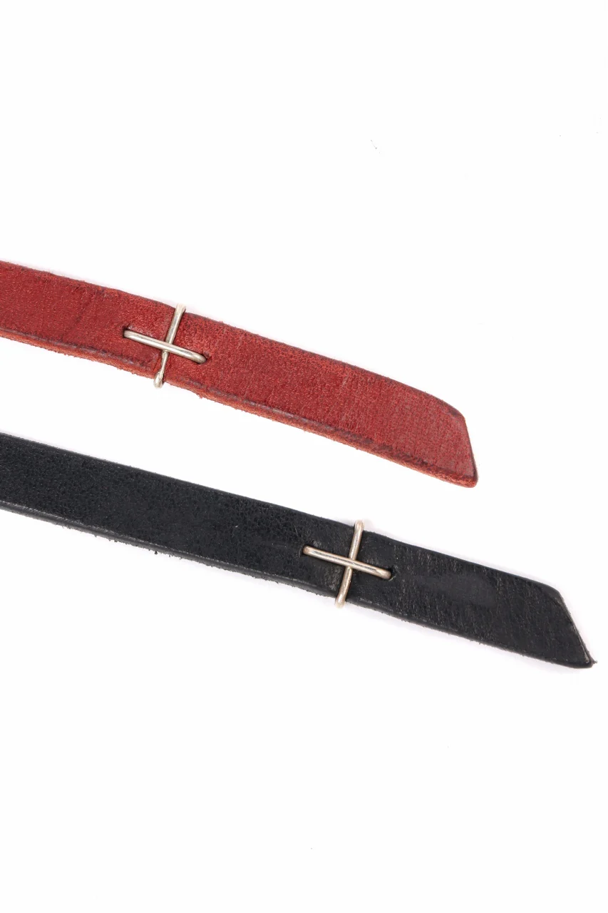 m.a+ double oval buckle extra thin belt / EL1Z/GR3,0 (RUBY RED) - Image 16